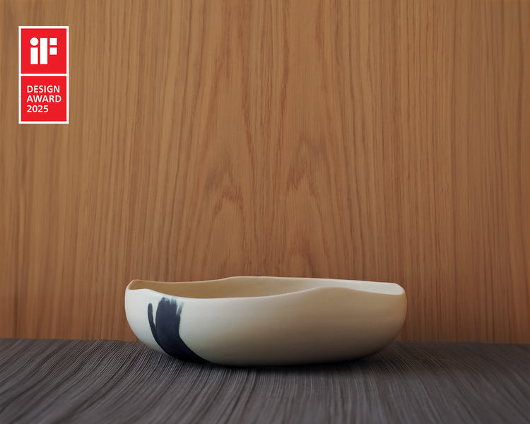 Sand Black Shallow Bowl L